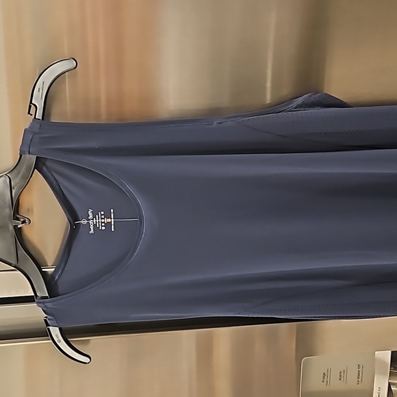 💕SWEATY BETTY💕 Ace Racerback Midi Dress ~ Navy Blue Large L NWT - Picture 9 of 16